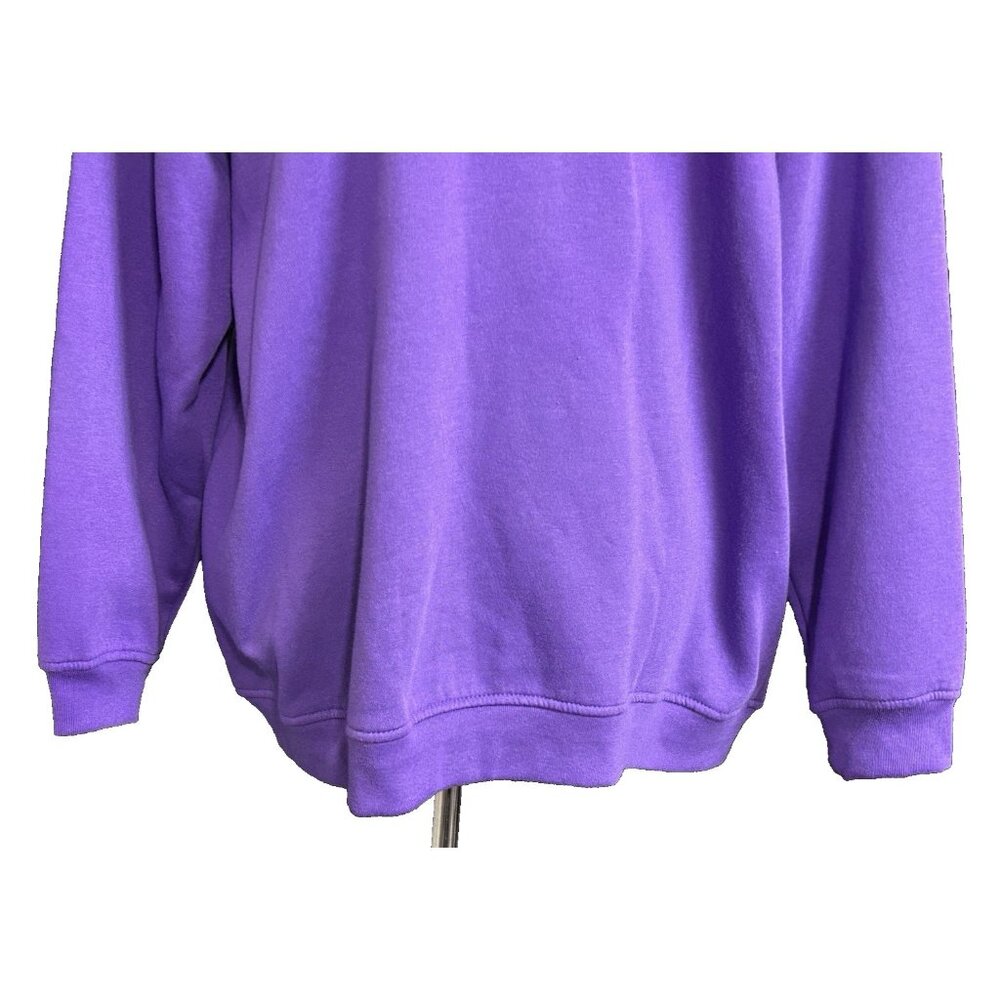 Vintage Tudor Court Women Large Fleece Jacket Embroidered Owls Purple Pockets - Picture 9 of 13